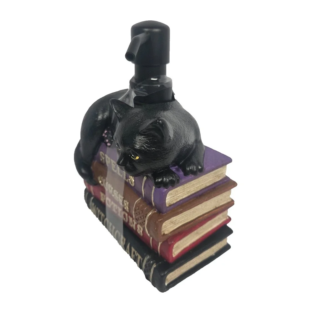 Miss Claudias Charmed Black Cat Soap Dispenser 7 Inch Halloween Witch Books New